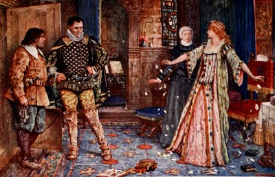 Elisabetta strappa la lettera di Dudley, illustrazione da 